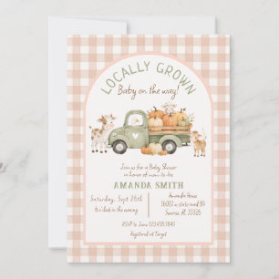 Pumpkin Farm Animal Baby Shower Invitation