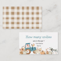 Pumpkin Farm Animal Tractor How Many Undies Enclosure Card