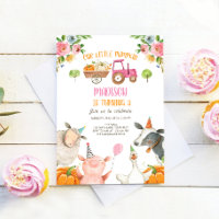 Pumpkin Farm Barnyard Pink Girl Party Birthday