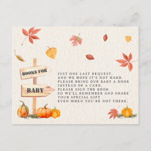 Pumpkin Farm Books For Baby Fall Baby Shower Enclosure Card