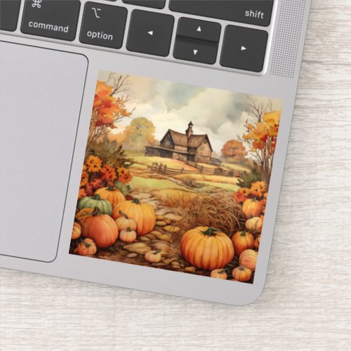 Pumpkin Farm Fall Harvest Thanksgiving Sticker