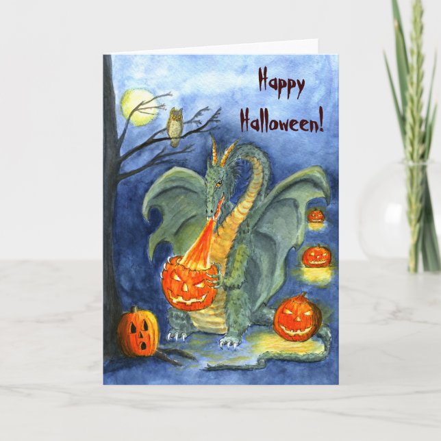 Pumpkin Fire Dragon card (Front)