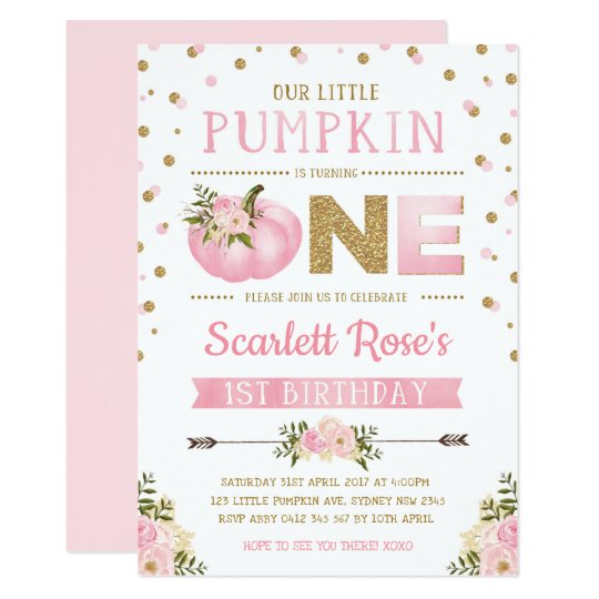 pumpkin first 1st birthday