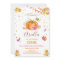 Pumpkin First birthday invitation Autumn Fall Pink