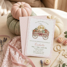 Pumpkin First Birthday, Lace Pink Girl