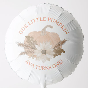 Pumpkin First Birthday Party Balloon