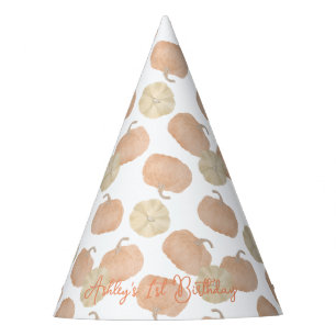 Pumpkin First Birthday Party Hats