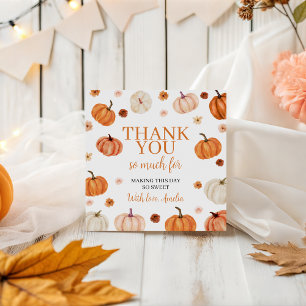 Pumpkin First Birthday Thank You Tag