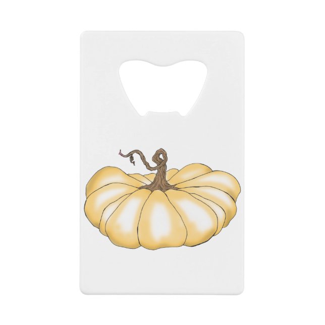 pumpkin flat orange credit card bottle opener (Front)