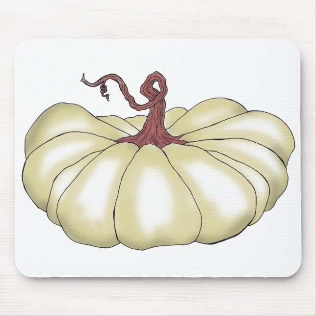 pumpkin flat tan mouse pad (Front)
