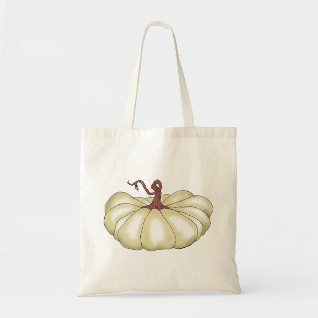 pumpkin flat tan tote bag (Front)