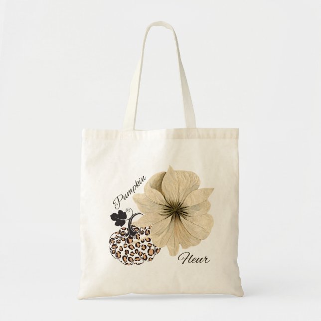 Pumpkin Fleur Tote Bag (Front)