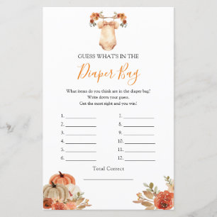 Pumpkin Floral Baby Clothes What's in Diaper Bag