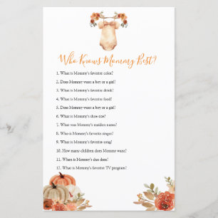 Pumpkin Floral Baby Clothes Who Know Mommy Best