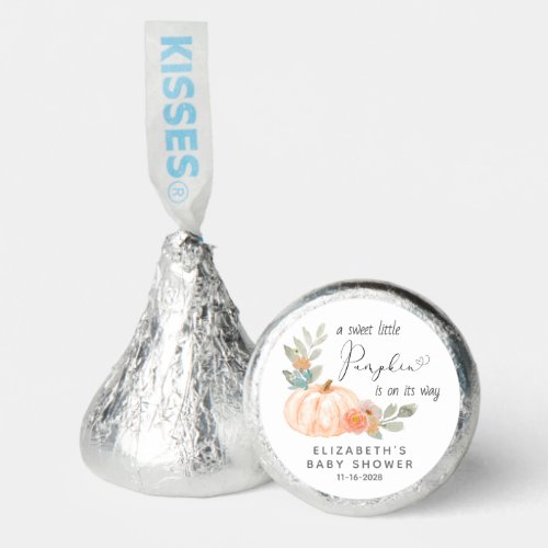 Pumpkin Floral Baby Shower Hersheys Kisses