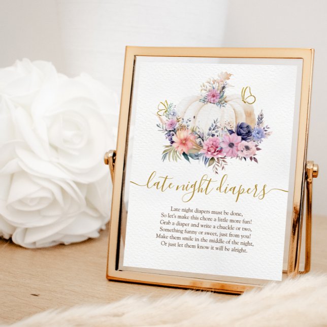 Pumpkin Floral Late Night Diaper Poster (Creator Uploaded)