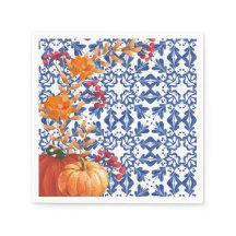 Pumpkin floral Rustic Fall Plaid Vintage