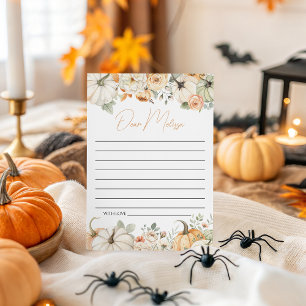 Pumpkin Floral Time Capsule Card