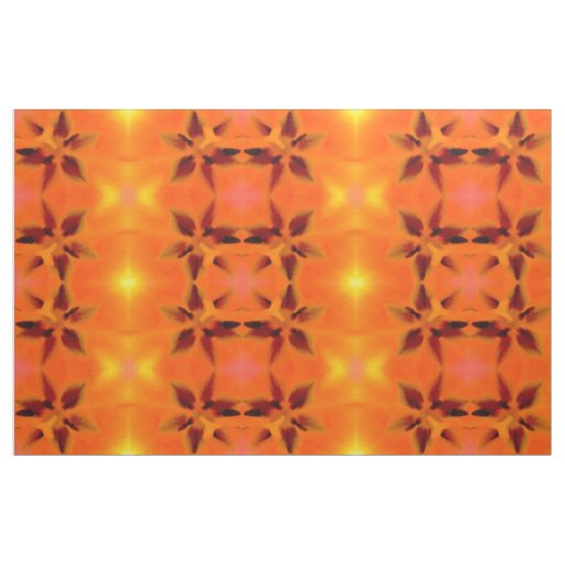 Pumpkin Flowers Fabric