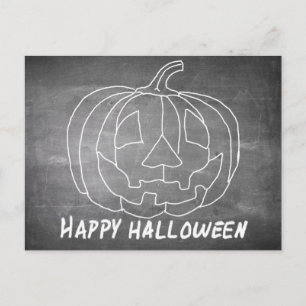 Pumpkin for Halloween 1 chalkboard look Holiday Postcard