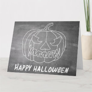 Pumpkin for Halloween 2 chalkboard look Card