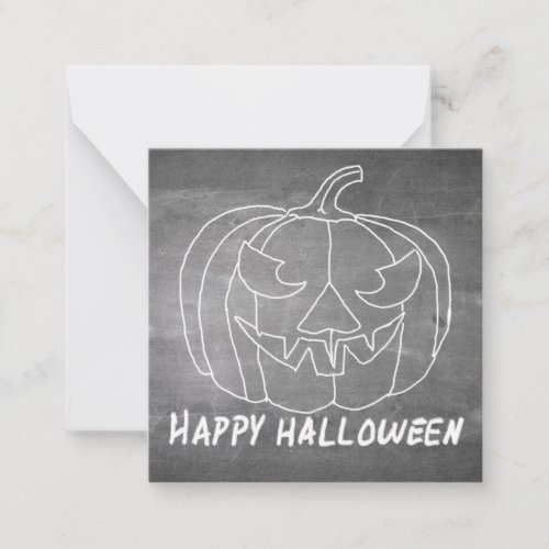 Pumpkin for Halloween 3 chalkboard look Note Card