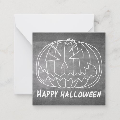 Pumpkin for Halloween 5 chalkboard look Note Card