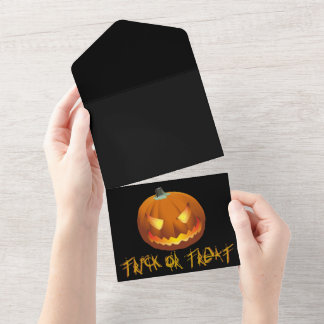 Pumpkin for Halloween 6 All In One Invitation