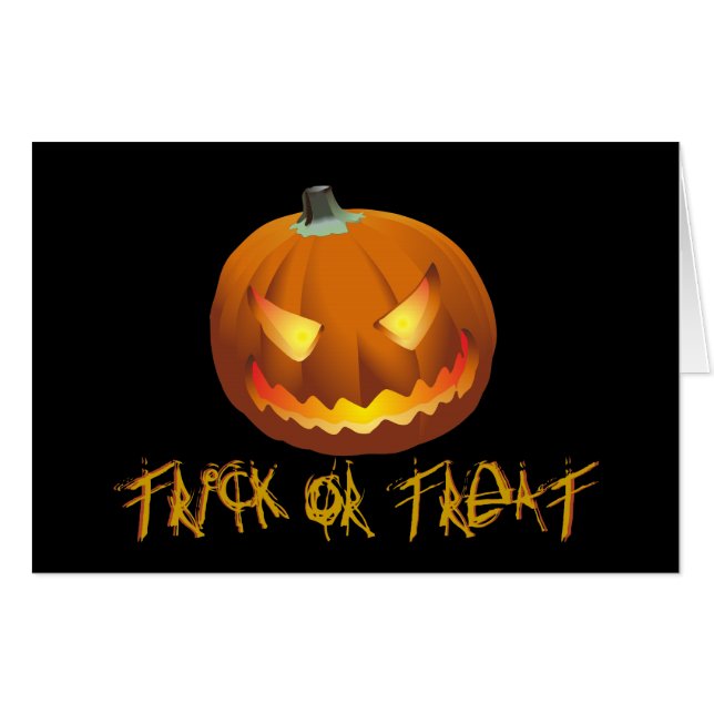 Pumpkin for Halloween 6 Card (Front Horizontal)