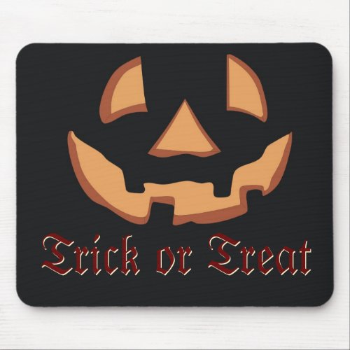 Pumpkin for Halloween in Black Mouse Pad