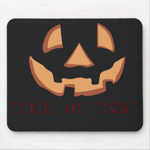 Pumpkin for Halloween in Black Mouse Pad