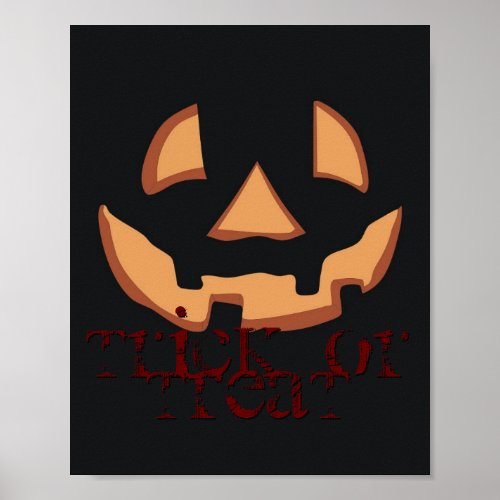 Pumpkin for Halloween in Black Poster