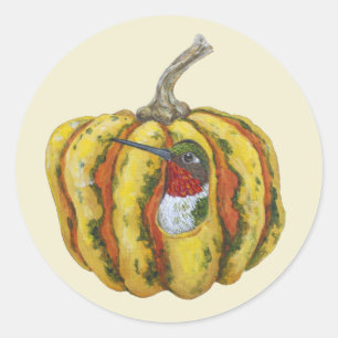 Pumpkin friend classic round sticker