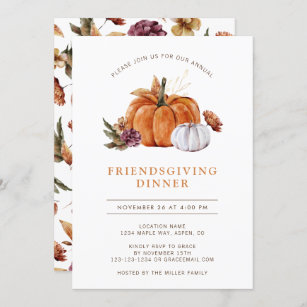 Pumpkin Friendsgiving Invitation