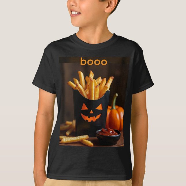 Pumpkin fries with catsup for halloween T-Shirt (Front)