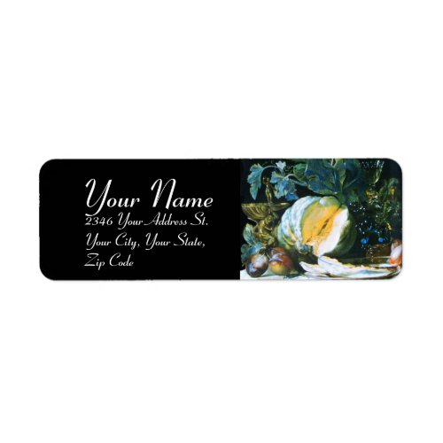 PUMPKIN FRUITS AND GLASSWARE Thanksgiving Label