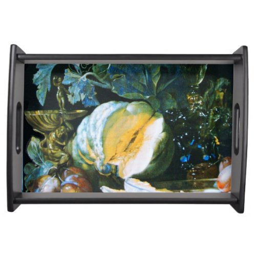 PUMPKIN FRUITS AND GLASSWARE Thanksgiving Serving Tray