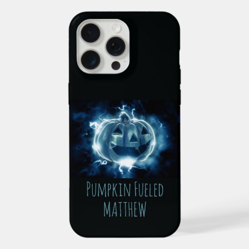 Pumpkin Fueled Halloween Black iPhone 15 Pro Max Case