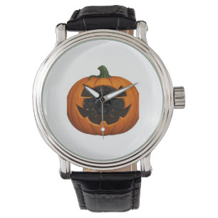 Pumpkin Full of Kittens - Cute Black Cat Halloween Watch