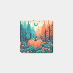 Pumpkin Fun Autumn Thanksgiving Orange Fall Leaves Post-it Notes