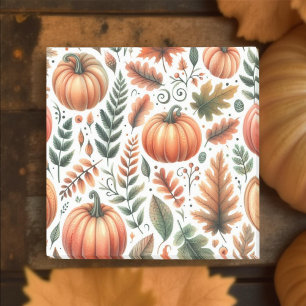 Pumpkin Fun Autumn Thanksgiving Orange Fall Leaves Post-it Notes