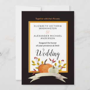 Pumpkin Fun/Thanksgiving Theme Wedding/ Invitation