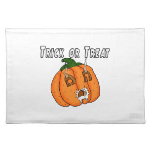 Pumpkin funny naughty gift prank Halloween Cloth Placemat