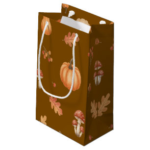 Pumpkin Garden Elegant Fall Design Collection Small Gift Bag