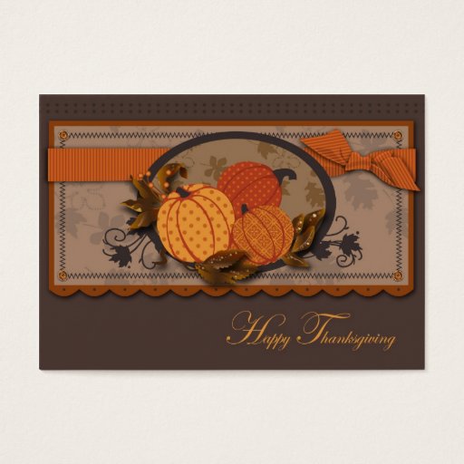 Customizable Pumpkin Garden Gift Tag Business Card Templates