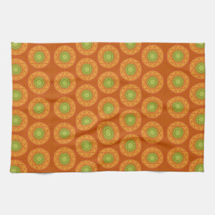 pumpkin gem 12 point star autumn kitchen towel