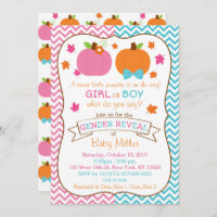 Pumpkin Gender Reveal Invitation