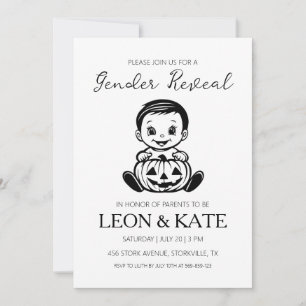 pumpkin gender reveal invitations
