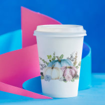 Pumpkin Gender reveal Pink Blue Pumpkins Paper Cups