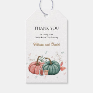 Pumpkin Gender Reveal Thank You Favor Tag